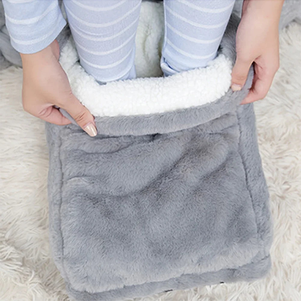 NNEOBA USB Heated Foot Warmer Cushion for Home Comfort-2