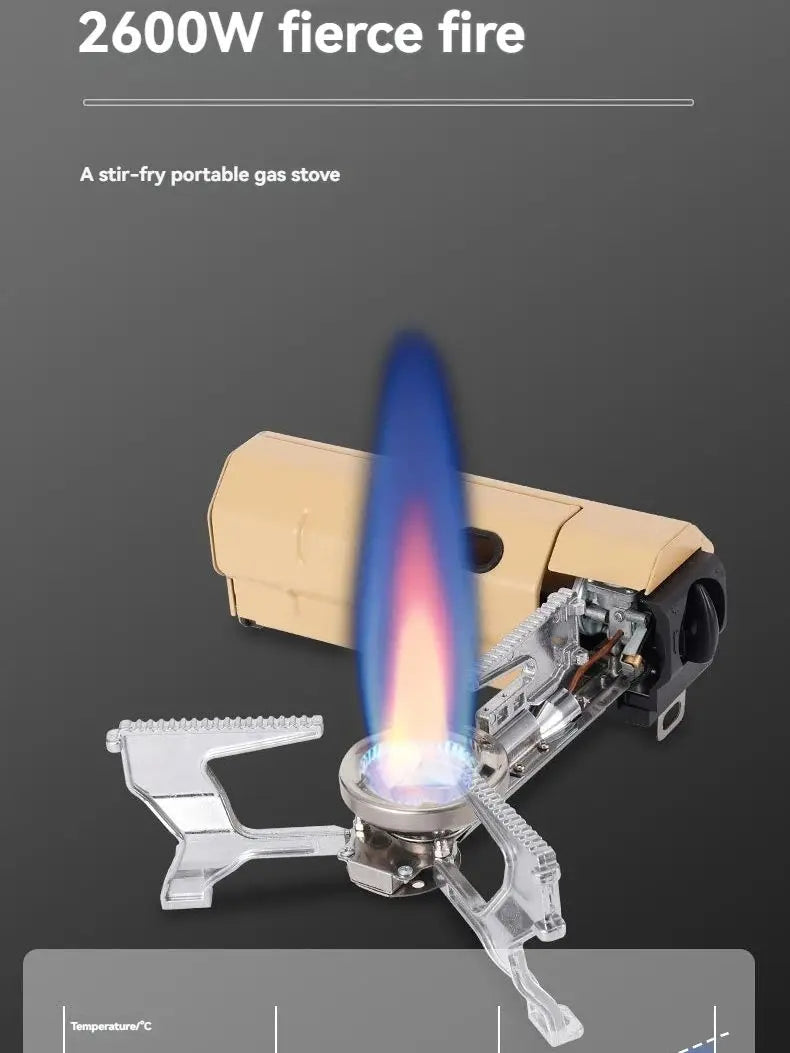 Portable Folding Gas Stove Cassette Butane Camping Burner Khaki-1