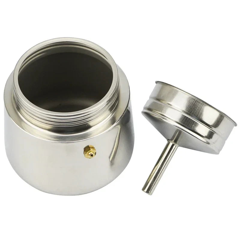 9 Cup Stainless Steel Coffee Maker Moka Pot Stovetop Espresso Maker Silver-3