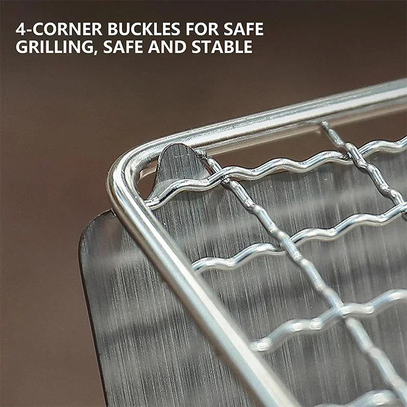 Portable Folding Grill Heating Stove Silver-4