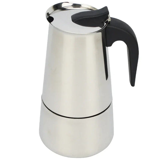 9 Cup Stainless Steel Coffee Maker Moka Pot Stovetop Espresso Maker Silver-0